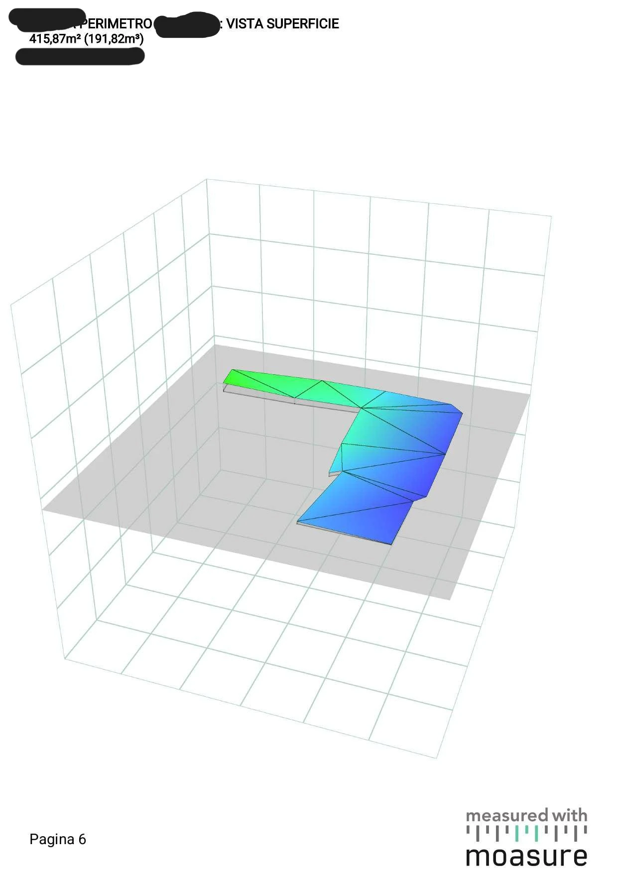 Rilievo topografico 3D superficie 415 mq calcolo volumetrico ingegneristico Sekuoia Piemonte